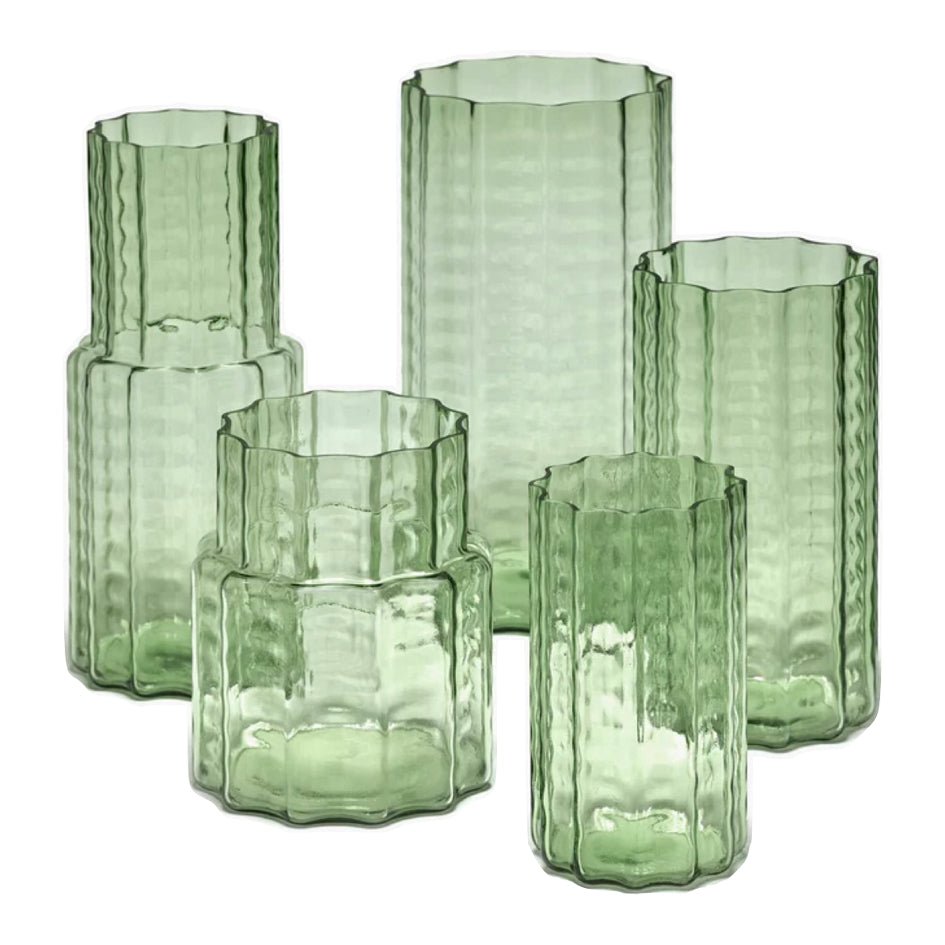 Bloemenvaas Groen Transparant Waves - SERAX - SuperMatique