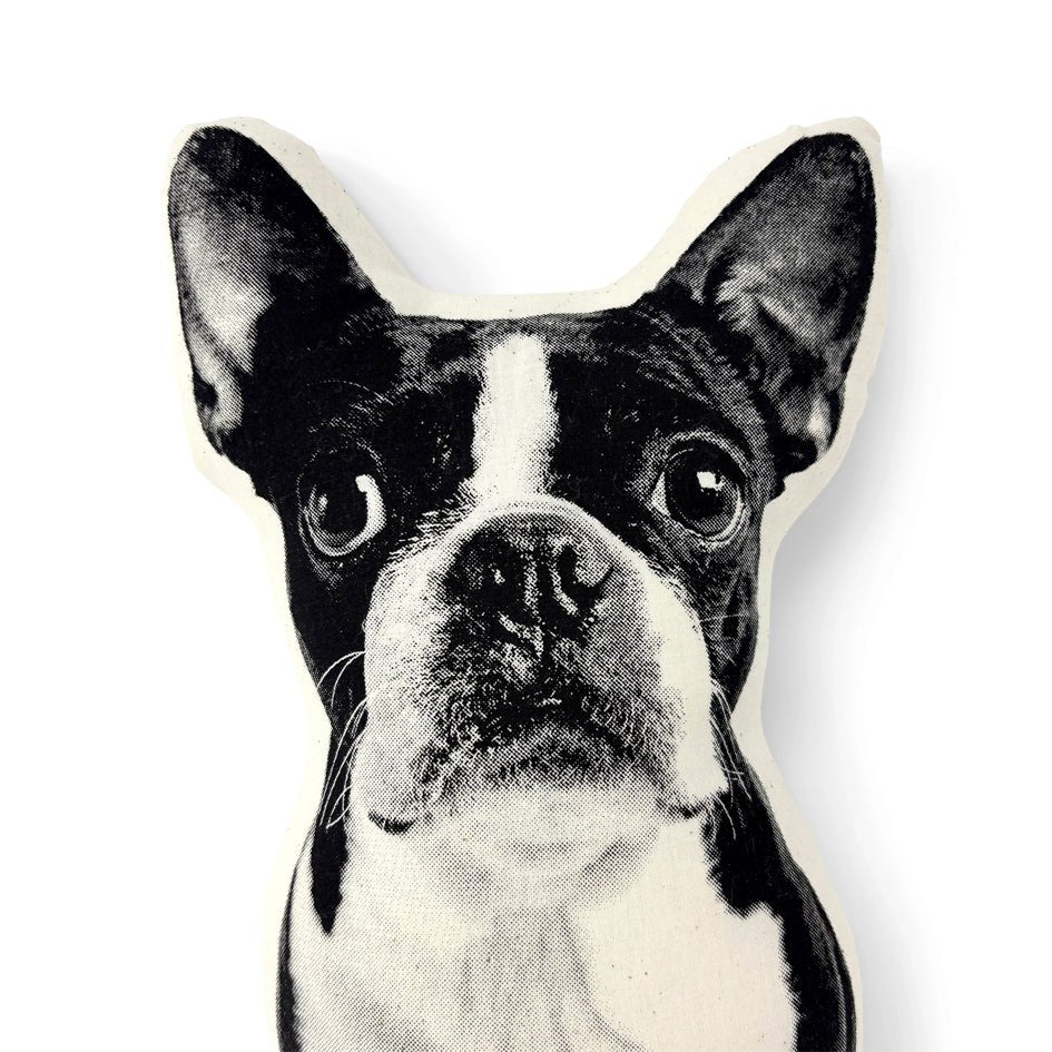 Boston Terrier Hond Sierkussen - Broderpress - SuperMatique