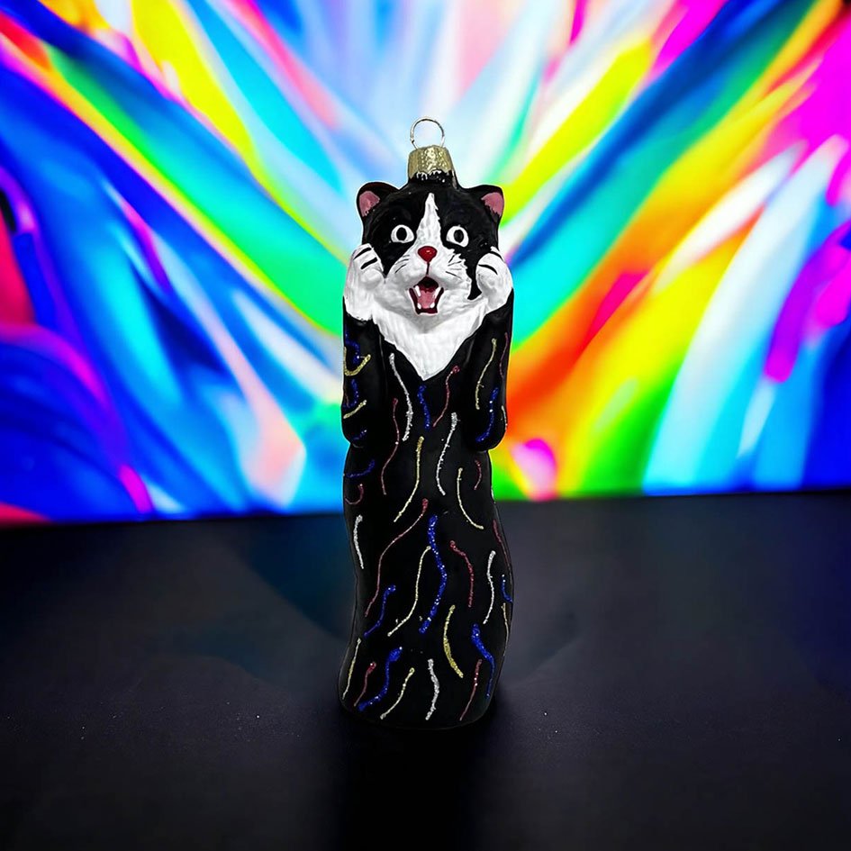 'De Schreeuw Kat' Edvard Munch kerstbal - Naked Decor - SuperMatique