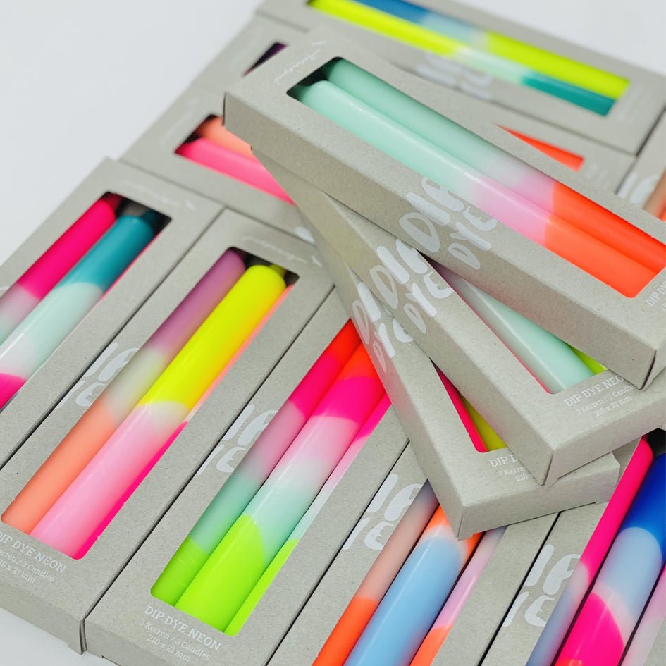 Dip Dye Neon Lovin´South Beach kaars - SuperMatique