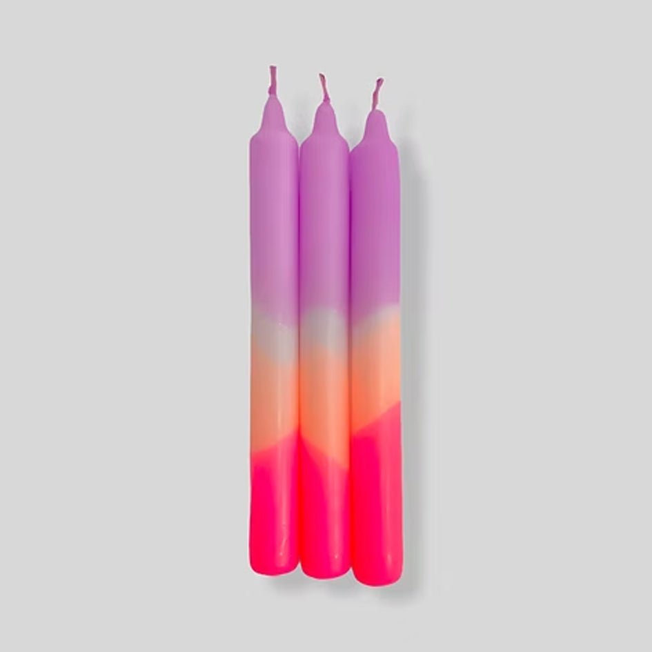Dip Dye Neon Plum Mousse kaarsen - Pink Stories - SuperMatique