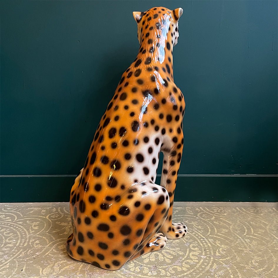 Groot Keramiek Cheetah Beeld XL (Hoogte 84 cm) - SuperMatique - SuperMatique