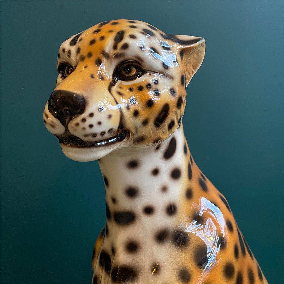 Groot Keramiek Cheetah Beeld XL (Hoogte 84 cm) - SuperMatique - SuperMatique