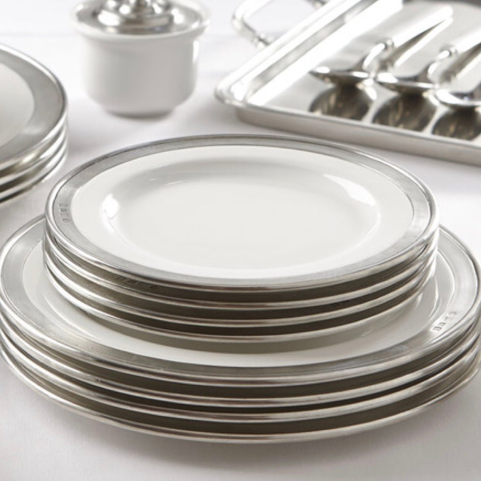 Keramiek Dinerbord Met Tinnen Rand 'Convivio' - Cosi Tabellini - SuperMatique