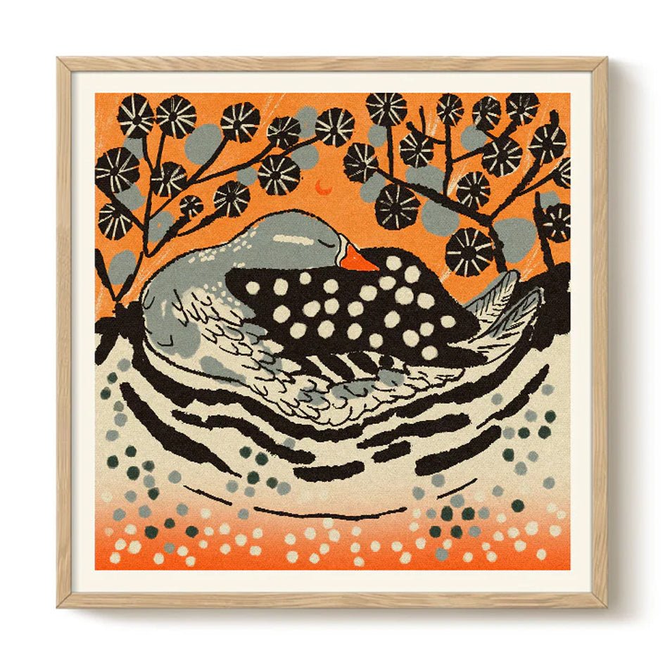 'Sleeping Duck' Slapende Eend Art Print - Enikő Eged - SuperMatique