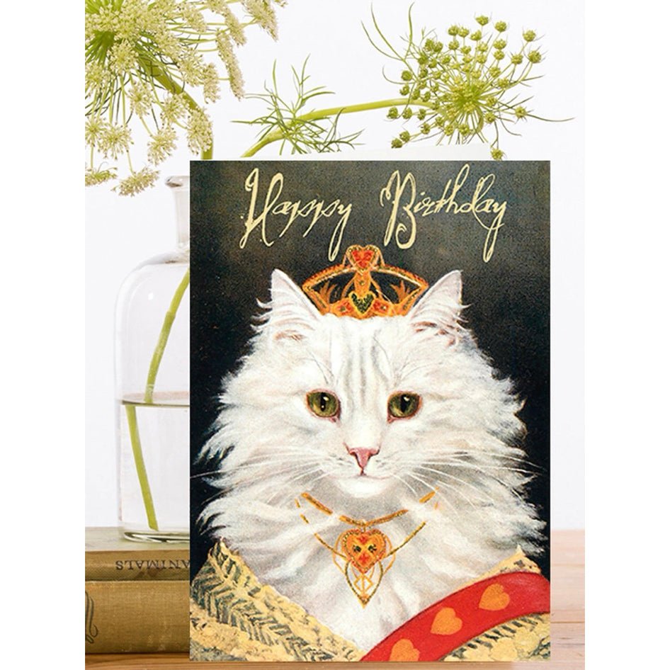 Verjaardagskaart 'Queen Puss' - Madame Treacle - SuperMatique