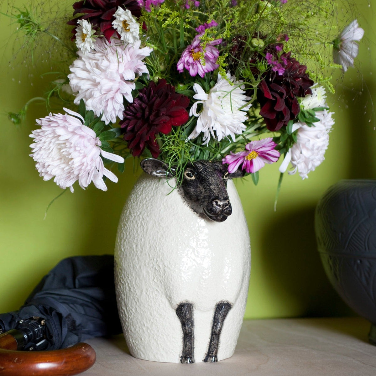 Schaap zwart wit Bloemenvaas - SuperMatique