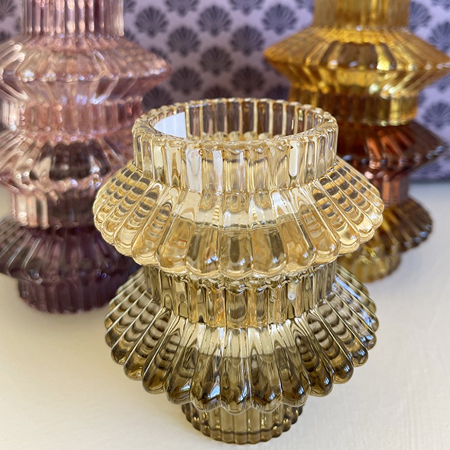 Spectacula kandelaar crème-kleurig glas - SuperMatique