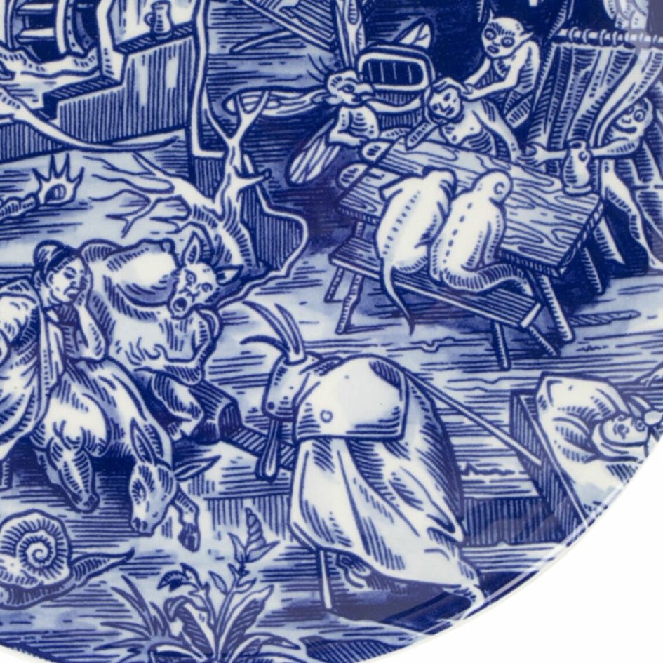 Bord Tribute to Jeroen Bosch - Schiffmacher Collection - Royal Delft Blue Tattoo - SuperMatique