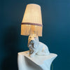 Afbeelding van vintage keramiek lamp in vorm van een wit Cocker Spaniel hondje t.i.p. lights - SuperMatique