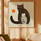 'Contrast' Zwarte en Witte Kat Art Print - Enikő Eged - SuperMatique