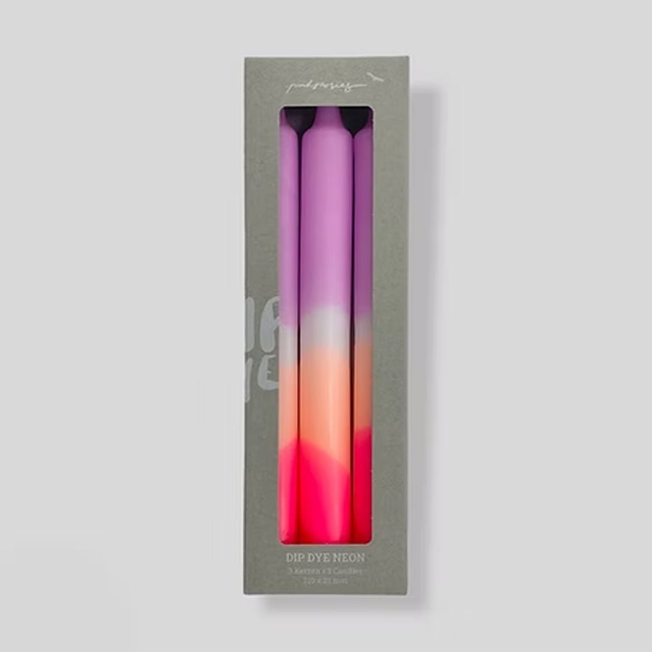 Dip Dye Neon Plum Mousse kaarsen - Pink Stories - SuperMatique