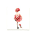 Keramiek Wandtegel Collage Dame In Chrysantenjurk - Lylies - SuperMatique
