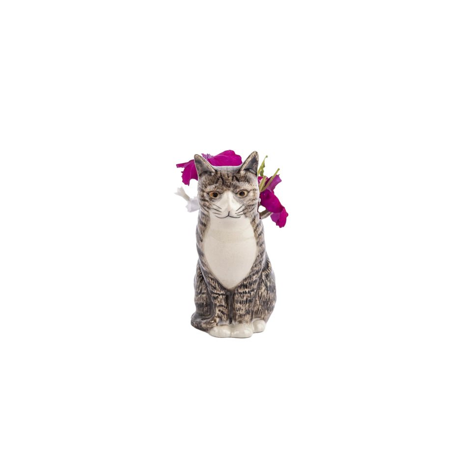 Millie Kleine Bruin/Witte Kat Bloemenvaasje - Quail Ceramics - SuperMatique