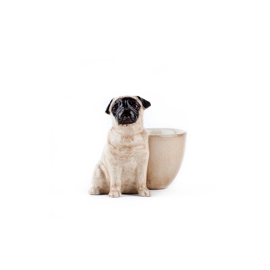 Mopshond met Eierdopje - Quail Ceramics - SuperMatique