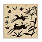 'Papercut Horses' Twee Zwarte Paarden Art Print - Enikő Eged - SuperMatique