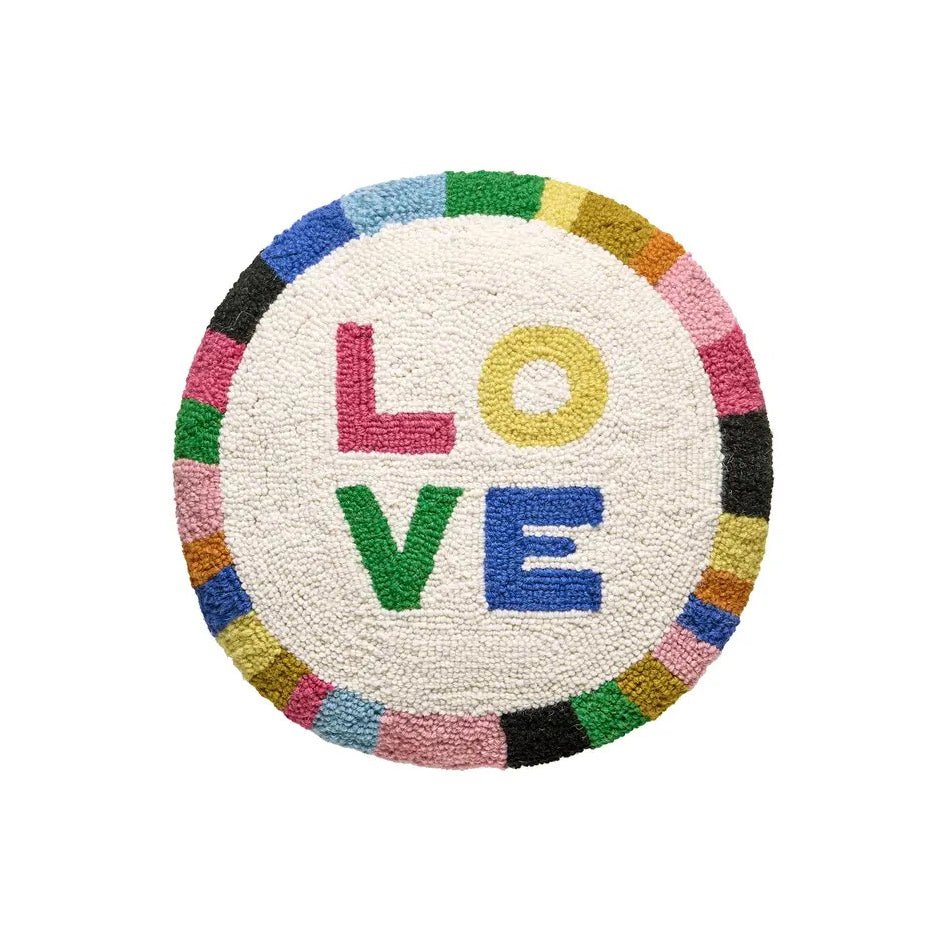 Rond Love Handgeknoopt Kussen - SuperMatique - SuperMatique