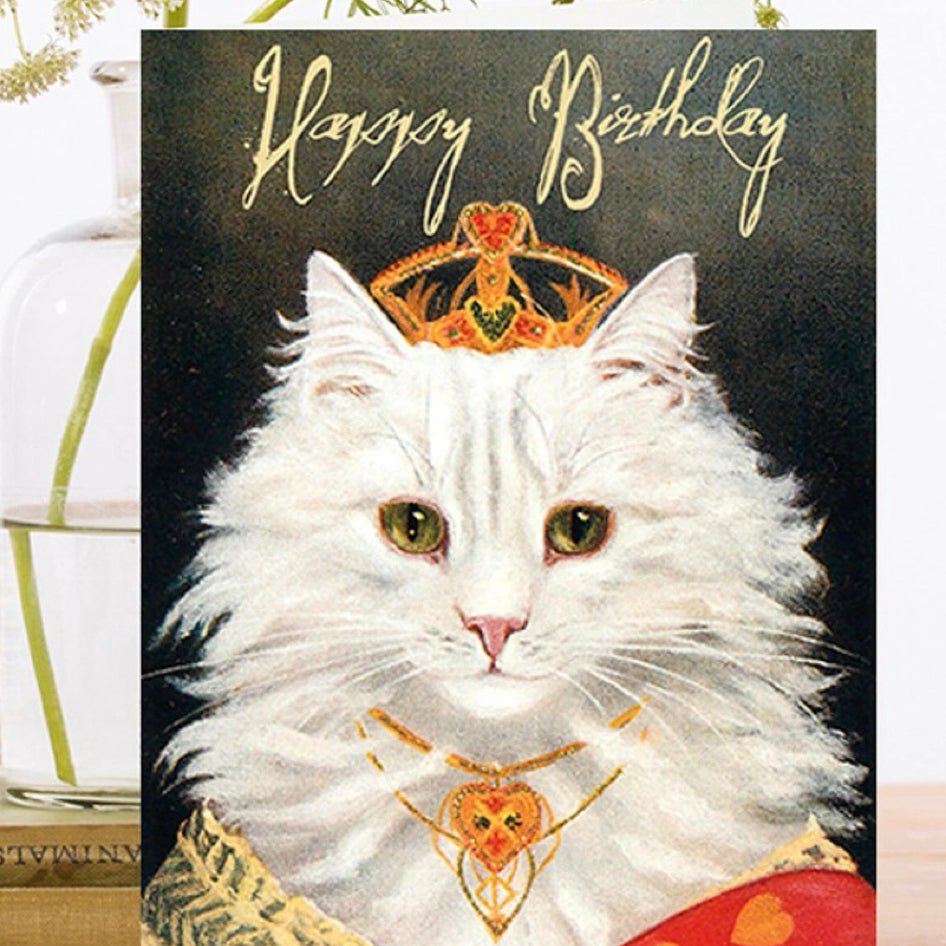 Verjaardagskaart 'Queen Puss' - Madame Treacle - SuperMatique