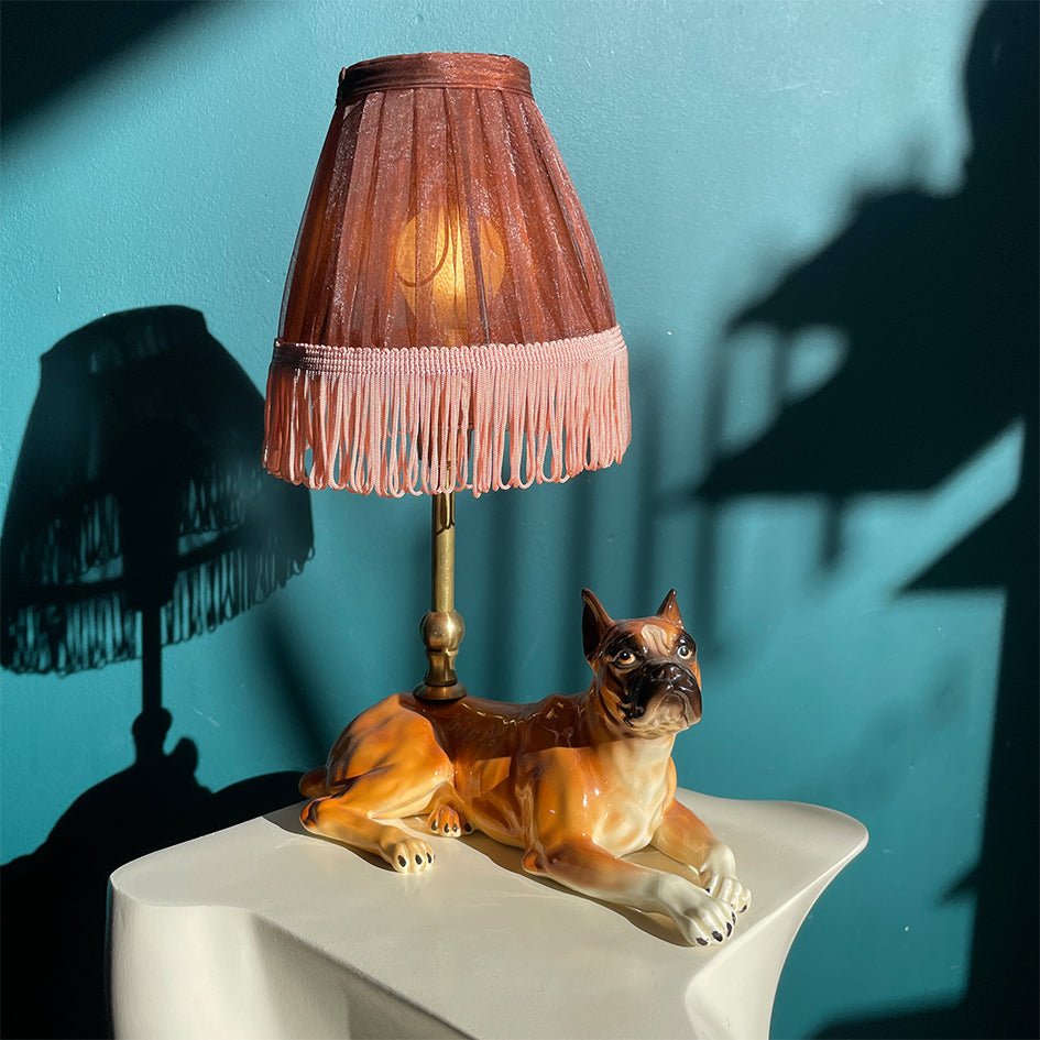 Vintage Keramieken Boxer Hond Tafellamp - t.i.p. Lights - SuperMatique