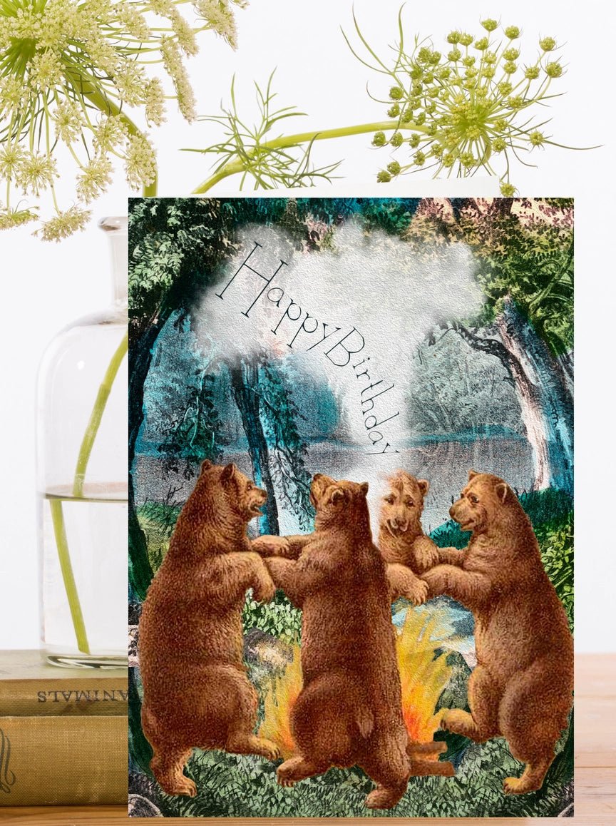 Wenskaart Happy Birthday 'Dancing Bears' - Madame Treacle - SuperMatique