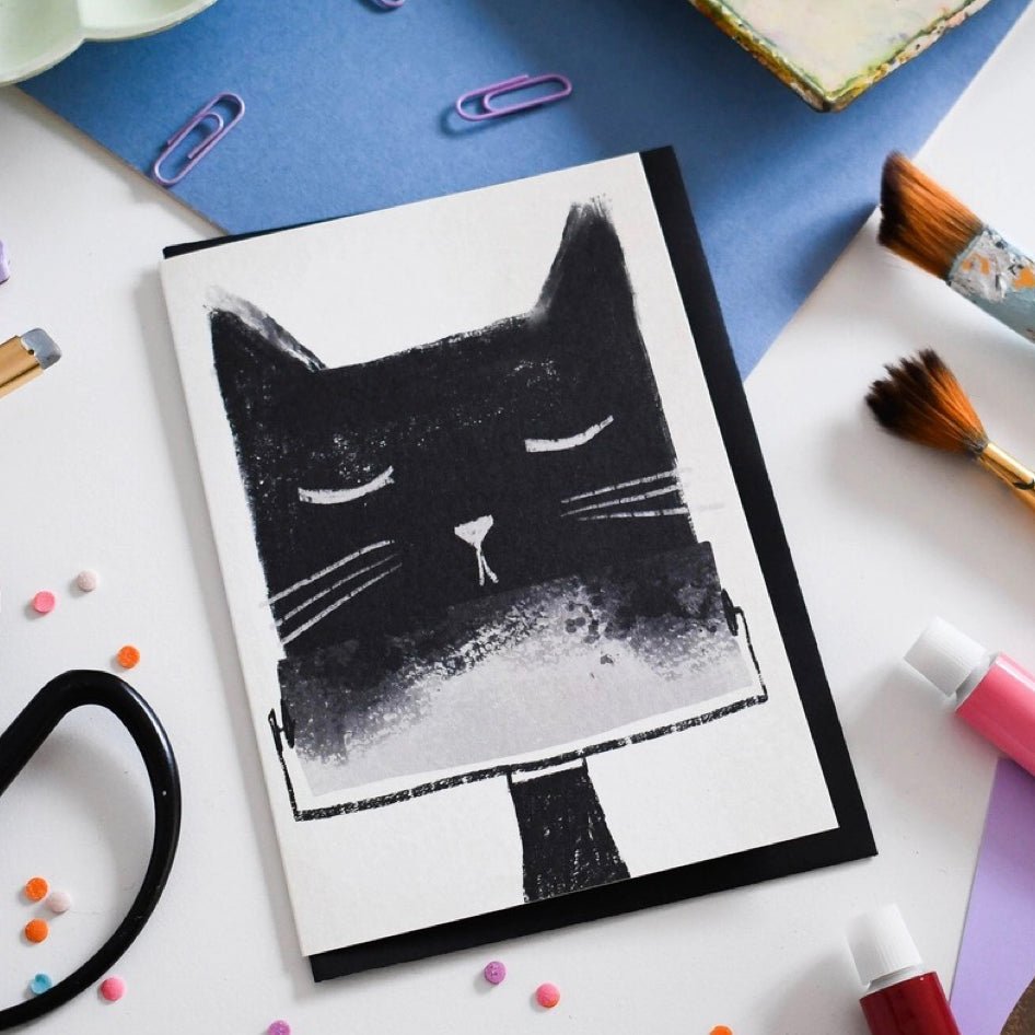 Wenskaart Printmaking Cats - Niaski - SuperMatique