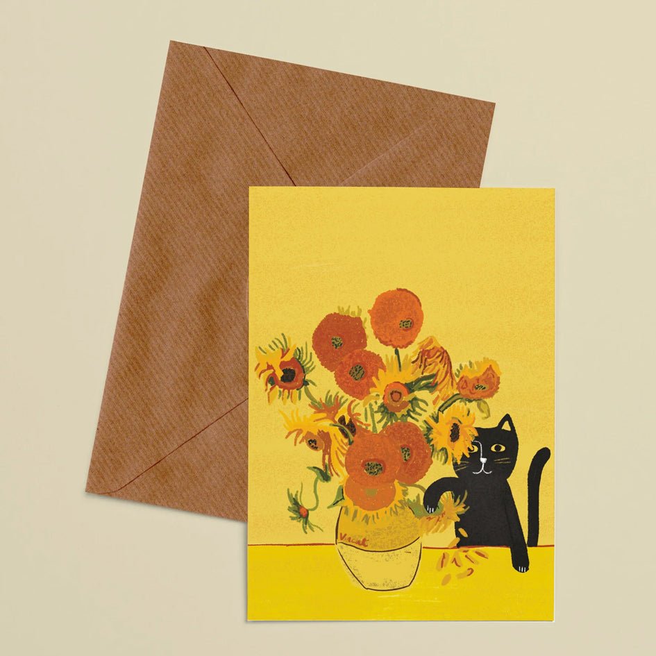 Wenskaart Vincat van Gogh Met Zonnebloemen - Niaski - SuperMatique