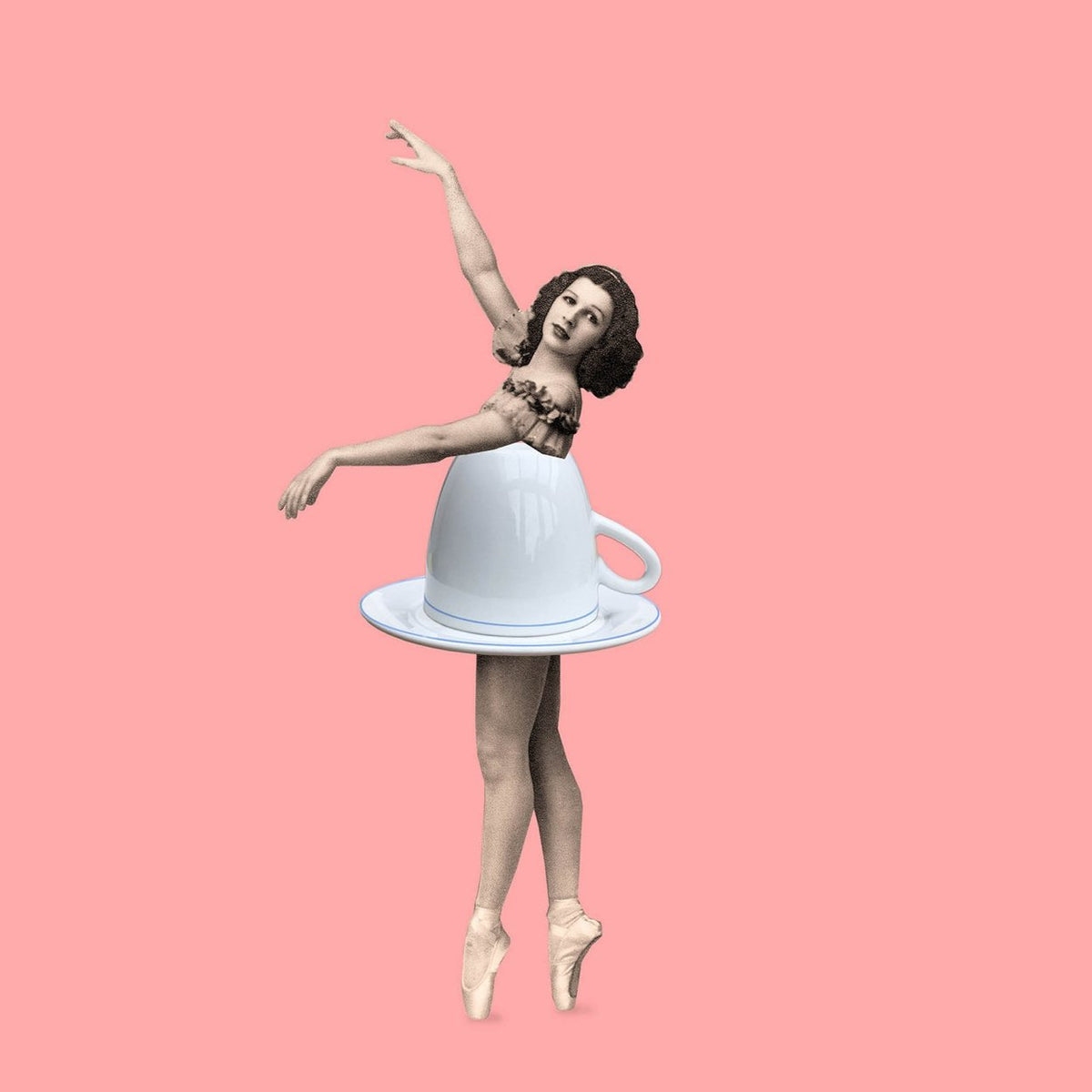 Ansichtkaart A cup and saucer full of secrets - SuperMatique