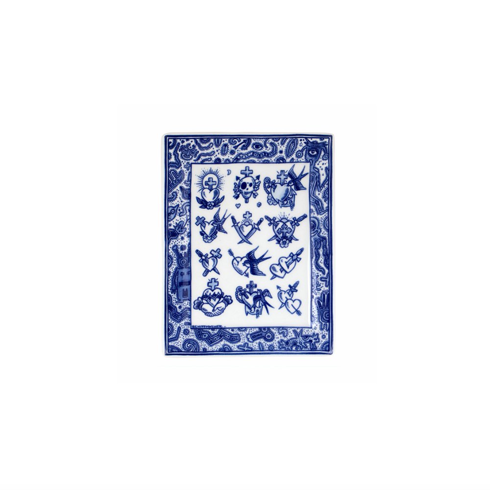 Applique Old School Collection Schiffmacher Royal Blue Tattoo - SuperMatique