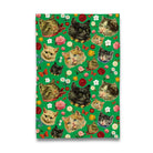 'Kitschy Kitty' theedoek met bloemen - SuperMatique